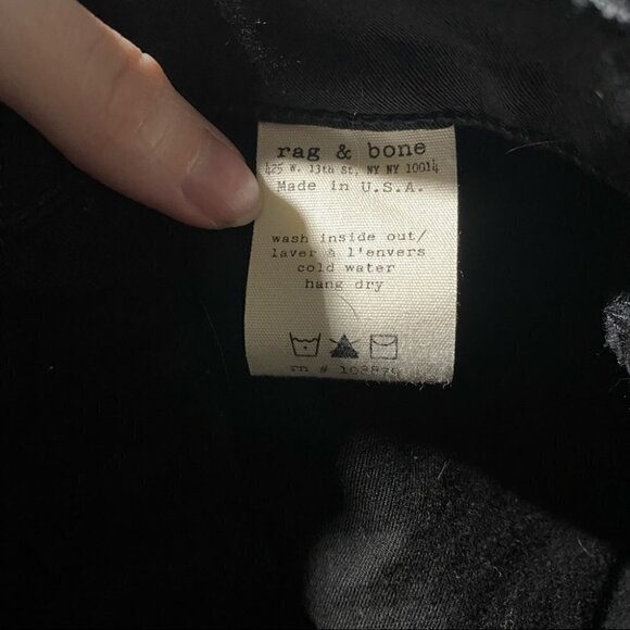 Rag & Bone Black and Red Wine Striped Skinny Jeans Store Exclusive - Picture 6 of 7